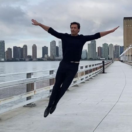Hugh Jackman jumping
